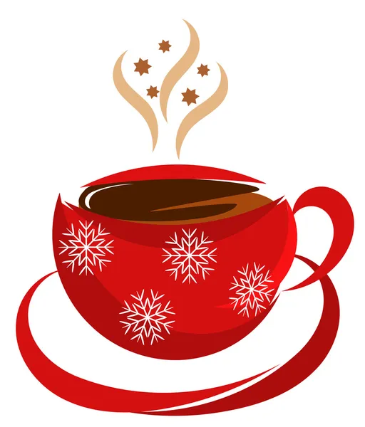 Taza de café de Navidad — Vector de stock