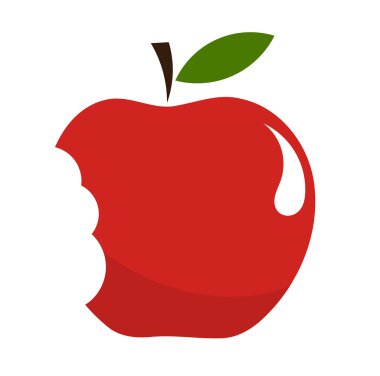 Bitten apple clipart