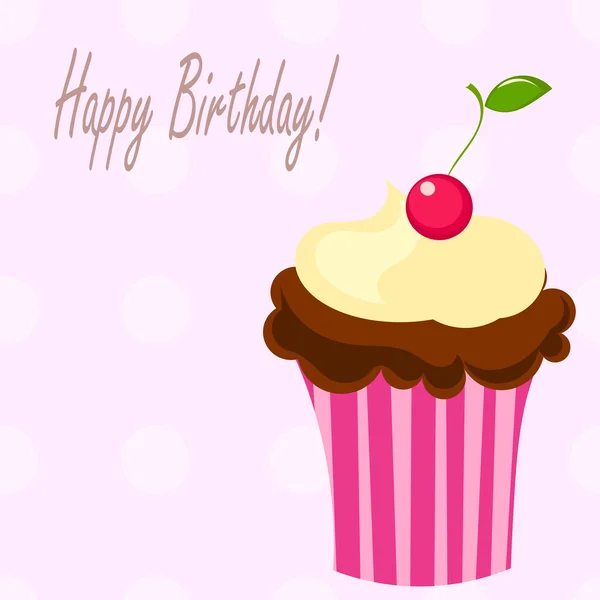 Cupcake di compleanno — Vettoriale Stock