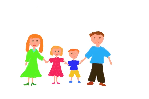Family painting — Stock Photo, Image