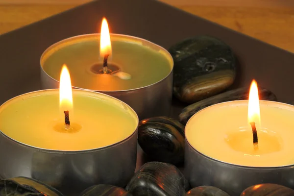 Three candles — Stock Photo, Image