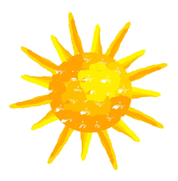 Sun painted — Stock Vector