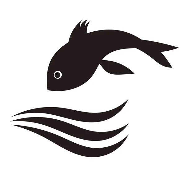 Símbolo pescado — Vector de stock