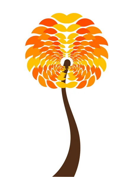 Podzimní strom ilustrace — Stockový vektor