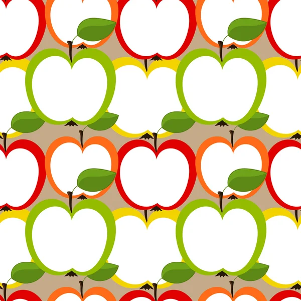 Manzanas sin costura — Vector de stock