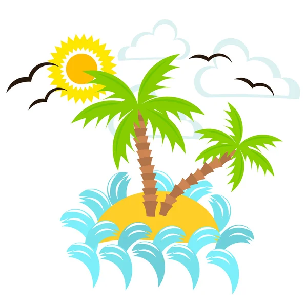 Summer island — Stock Vector