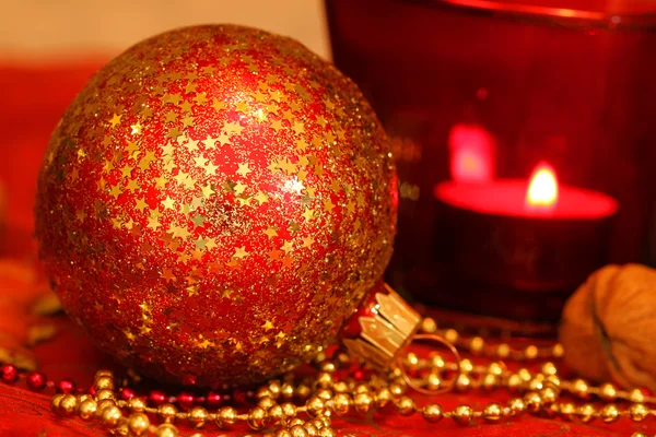 Macro de Noël de boule de verre — Photo