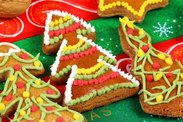 Gingerbread Noel ağaçları — Stok fotoğraf