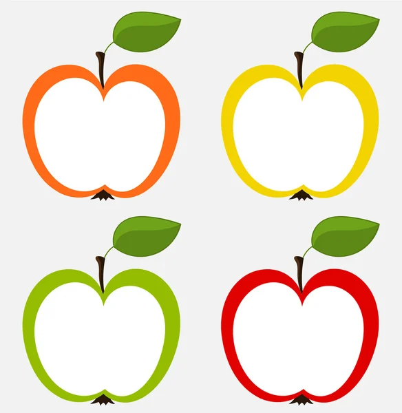 Apples collection — Stock Vector