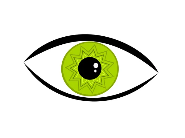 Green eye illustration — Stock Vector