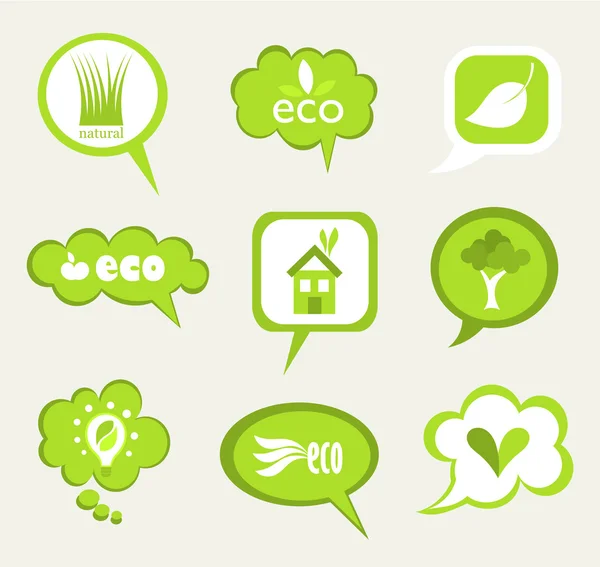 Eco stickers — Stock Vector