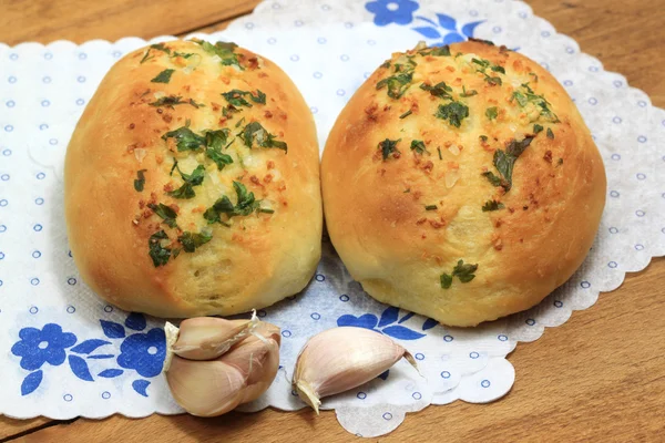 Knoblauch zwei Brötchen — Stockfoto