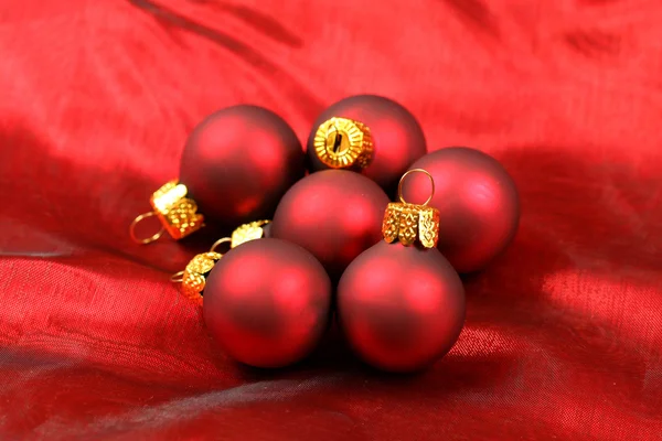 Red baubles — Stock Photo, Image