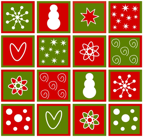 Christmas tiles — Stock Vector