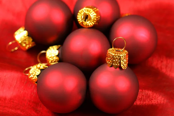 Closeup of red bauble — Stock Photo, Image