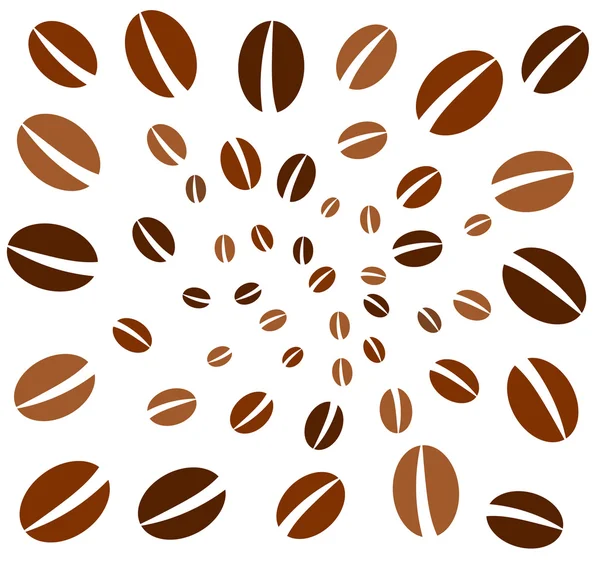 Grains de café toile de fond — Image vectorielle