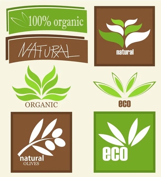 Organic labels — Stock Vector