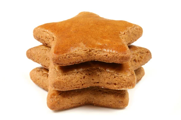 Gingerbread stars isolated — Stock Photo, Image