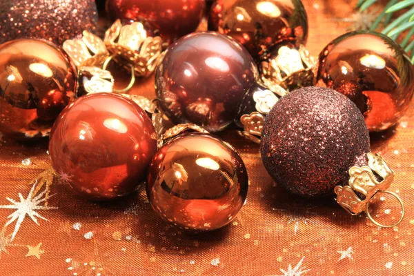 Closeup de bolas de Natal — Fotografia de Stock