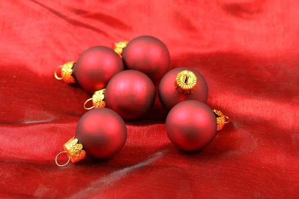 Bolas vermelhas de Natal Imagens Royalty-Free