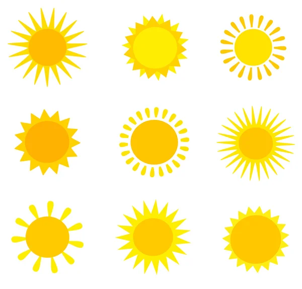 Illustration des soleils — Image vectorielle