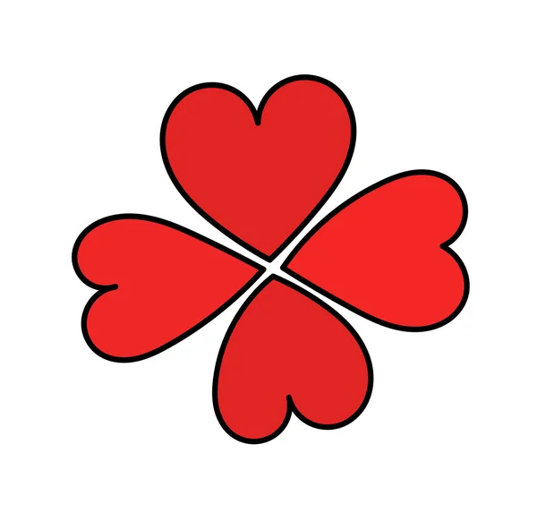 Forme de coeur rouge — Image vectorielle