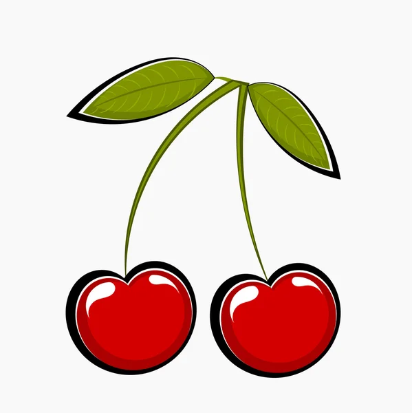 Cerezas dulces — Vector de stock