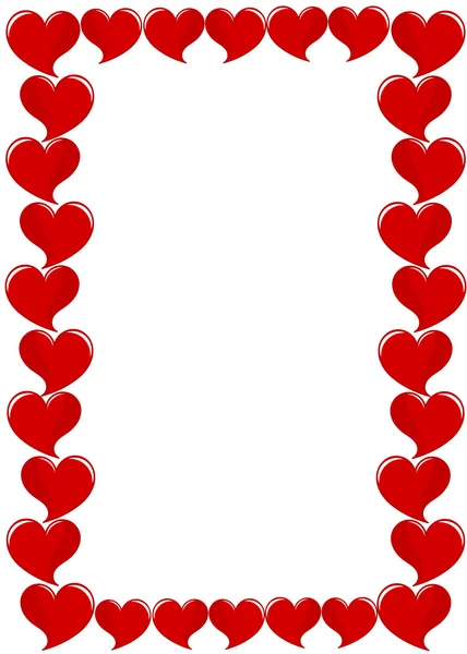 Frame of hearts — Stock Vector