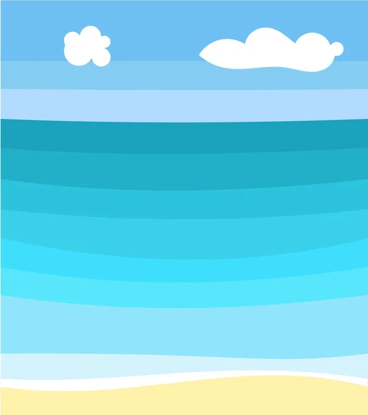 Mar y playa — Vector de stock