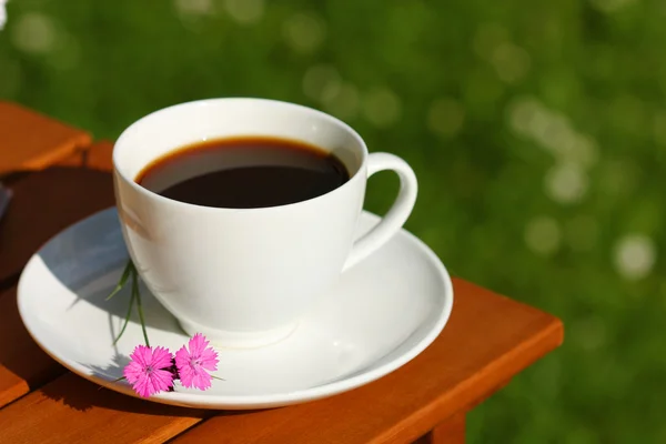 Coffee in garden