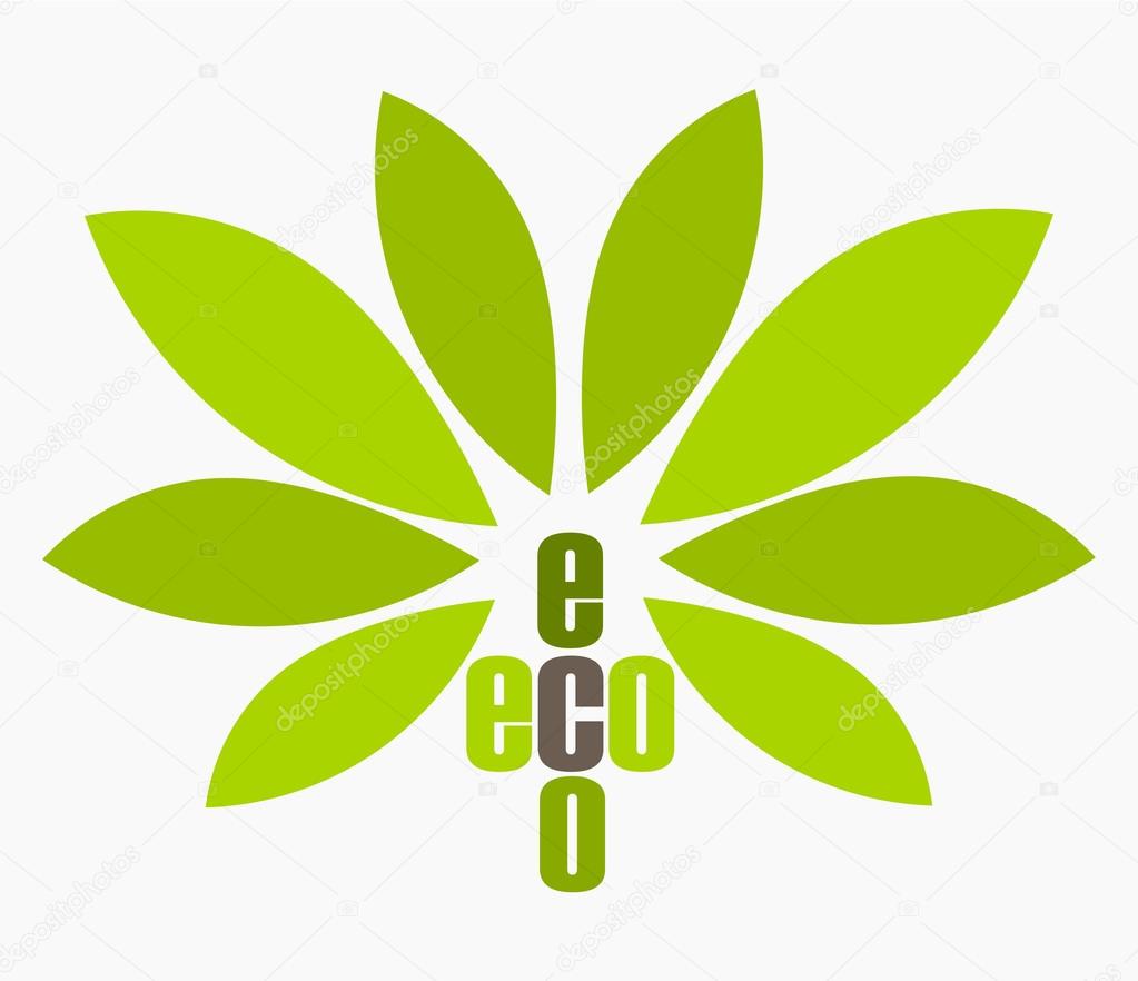Green ecology eco symbol. Vector illustration