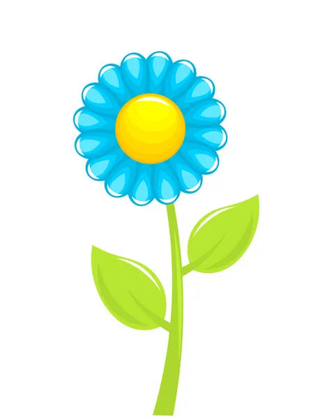 Flor azul — Vector de stock