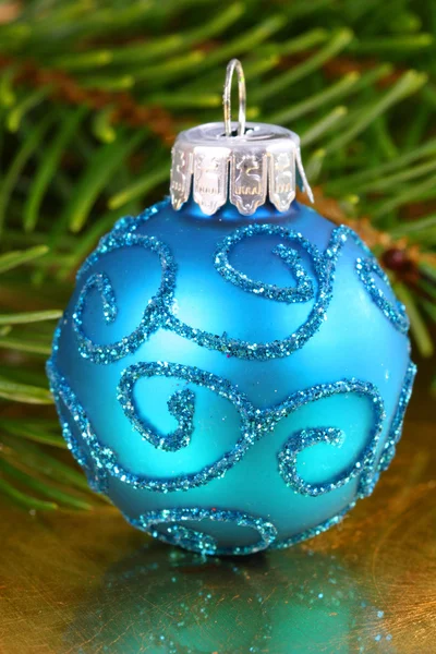 Blue Christmas ball — Stock Photo, Image