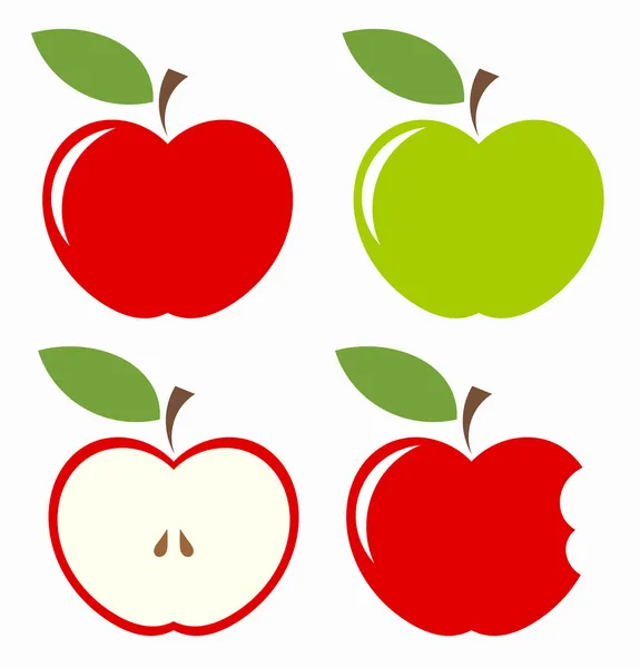 Juego de manzanas — Vector de stock