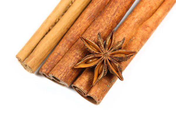 Star anis and cinnamon — Stock Photo, Image