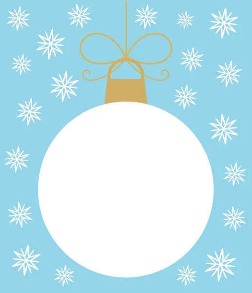 Witte kerstbal — Stockvector