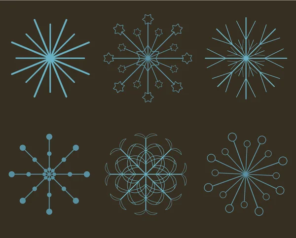 Collection de flocons de neige — Image vectorielle