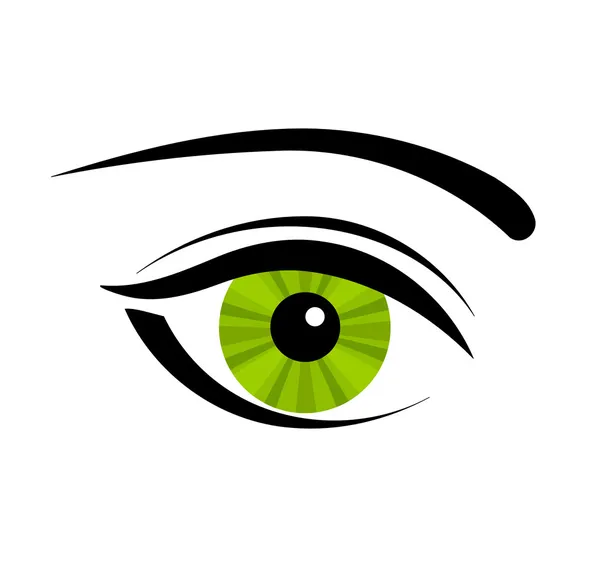 Oeil vert — Image vectorielle