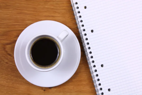 Coffee and notebook — Stock Photo, Image
