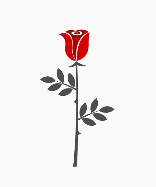 Icono de flor de rosa — Archivo Imágenes Vectoriales