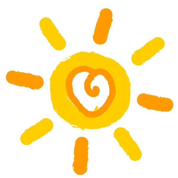 Soleil avec coeur — Image vectorielle