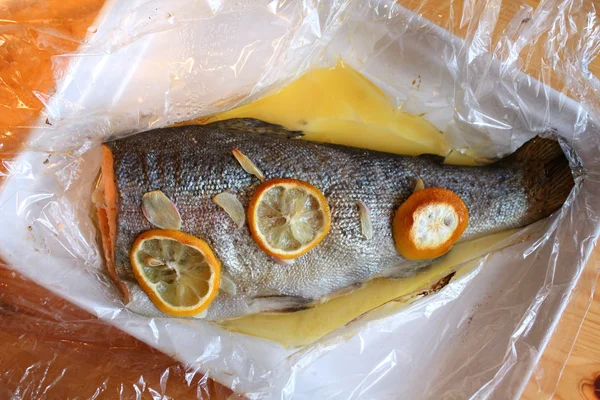 Baked trout — Stock Photo, Image