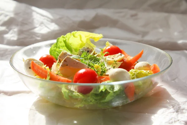 Salad with cheese — Stock Photo, Image