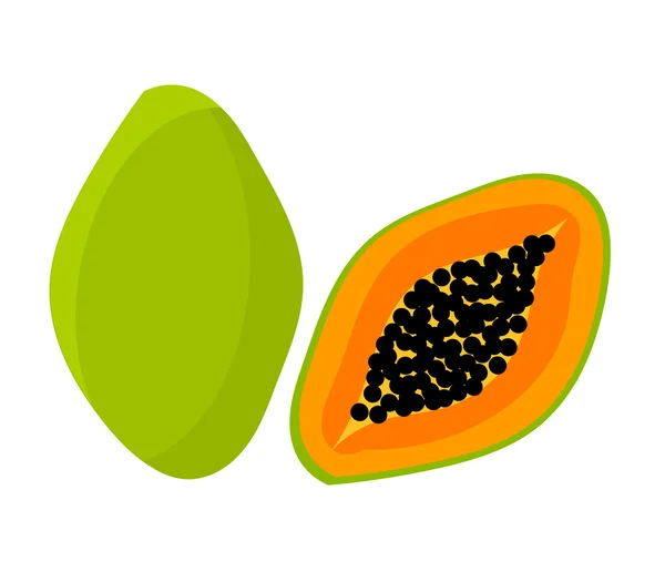 Fruta de papaya — Vector de stock