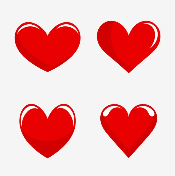 Red Hearts — Stock Vector
