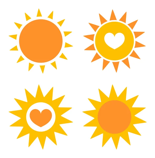 Suns icons — Stock Vector