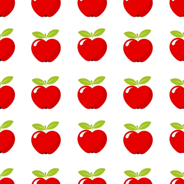 Red apple pattern — Stock Vector