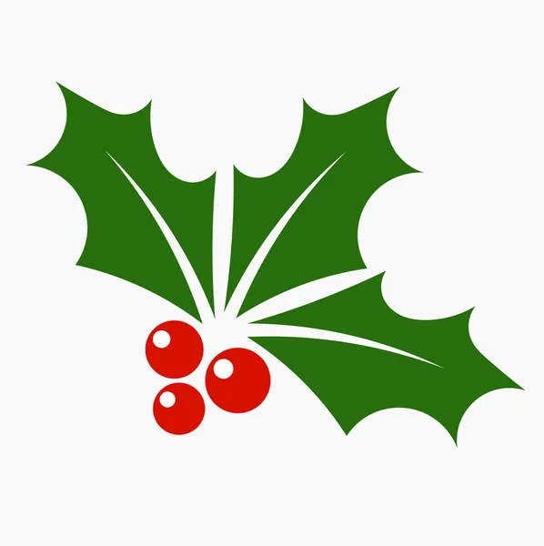 Icono de baya Holly — Vector de stock