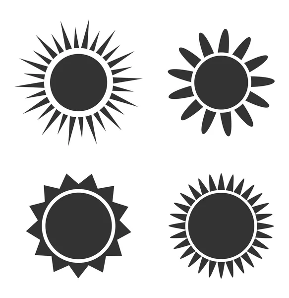 Conjunto de ícones de sol — Vetor de Stock