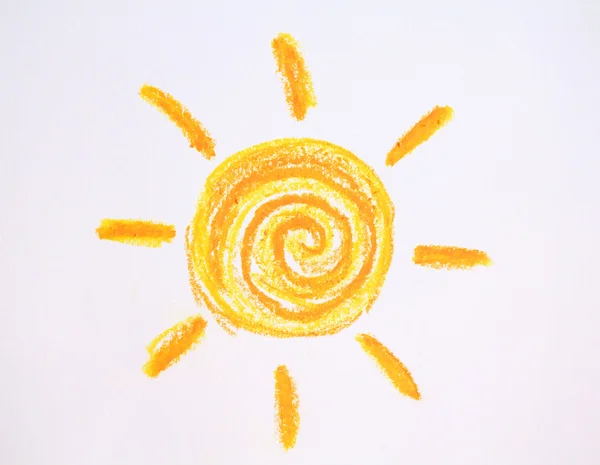 描かれた太陽 — ストック写真